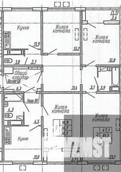 3-к квартира, вторичка, 83м2, 3/20 этаж