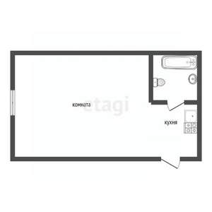 1-к квартира, вторичка, 18м2, 9/9 этаж
