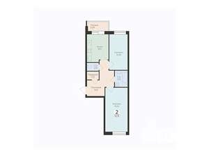 2-к квартира, вторичка, 52м2, 2/17 этаж