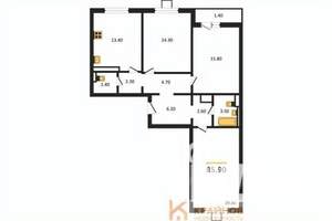 3-к квартира, вторичка, 86м2, 10/17 этаж