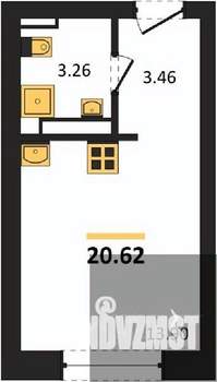 Студия квартира, вторичка, 21м2, 17/28 этаж