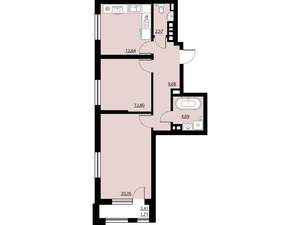 2-к квартира, вторичка, 65м2, 9/25 этаж