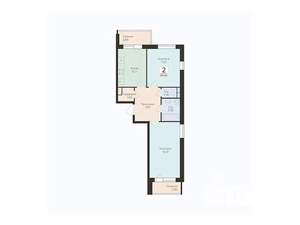 2-к квартира, вторичка, 55м2, 6/17 этаж