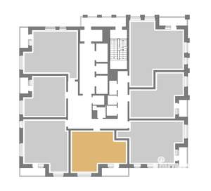 1-к квартира, вторичка, 42м2, 7/25 этаж
