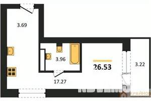 Студия квартира, вторичка, 27м2, 3/28 этаж