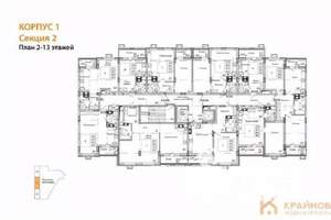 2-к квартира, строящийся дом, 64м2, 9/15 этаж