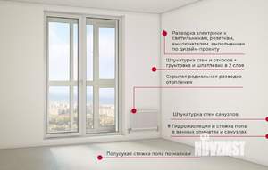 1-к квартира, вторичка, 46м2, 23/25 этаж