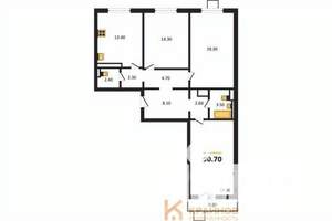 3-к квартира, вторичка, 91м2, 4/17 этаж
