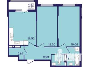 2-к квартира, вторичка, 80м2, 17/18 этаж