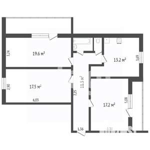 3-к квартира, вторичка, 84м2, 10/17 этаж