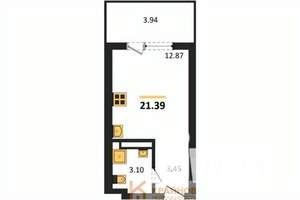 Студия квартира, вторичка, 21м2, 8/28 этаж