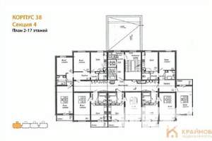 1-к квартира, вторичка, 38м2, 4/17 этаж