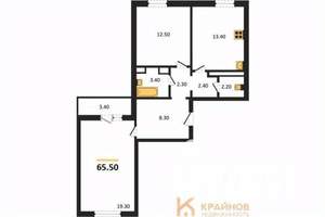 2-к квартира, вторичка, 66м2, 10/17 этаж