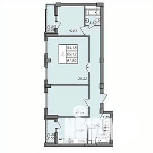 3-к квартира, строящийся дом, 92м2, 2/13 этаж