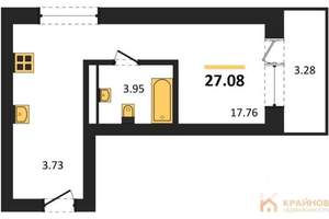 Студия квартира, вторичка, 27м2, 15/28 этаж