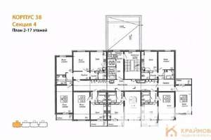 2-к квартира, вторичка, 65м2, 5/17 этаж