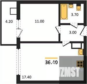 1-к квартира, вторичка, 36м2, 11/17 этаж