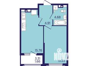 1-к квартира, вторичка, 42м2, 8/18 этаж