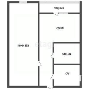 1-к квартира, вторичка, 37м2, 15/16 этаж