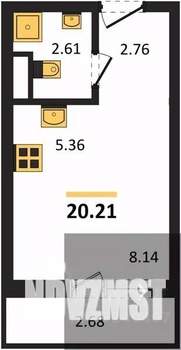 Студия квартира, вторичка, 20м2, 8/15 этаж