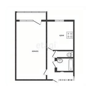 1-к квартира, вторичка, 38м2, 2/10 этаж