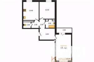 2-к квартира, вторичка, 65м2, 17/17 этаж