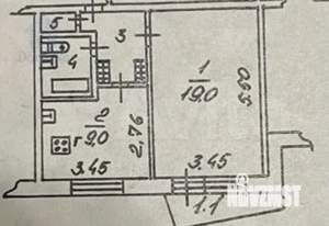 1-к квартира, вторичка, 37м2, 4/9 этаж