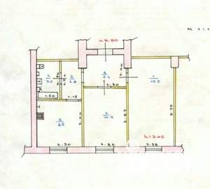 2-к квартира, вторичка, 48м2, 4/4 этаж