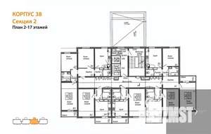 2-к квартира, вторичка, 65м2, 6/17 этаж