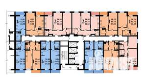 1-к квартира, строящийся дом, 44м2, 8/27 этаж