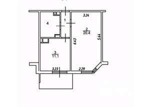 1-к квартира, вторичка, 40м2, 7/17 этаж