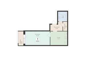 1-к квартира, вторичка, 40м2, 2/18 этаж