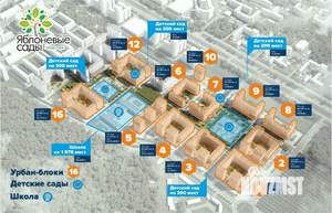 3-к квартира, строящийся дом, 83м2, 4/20 этаж