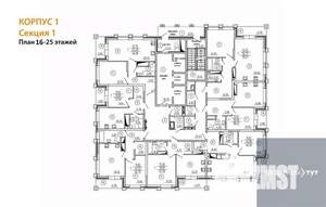 1-к квартира, вторичка, 46м2, 23/25 этаж