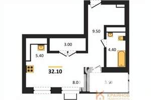 Студия квартира, вторичка, 32м2, 15/15 этаж