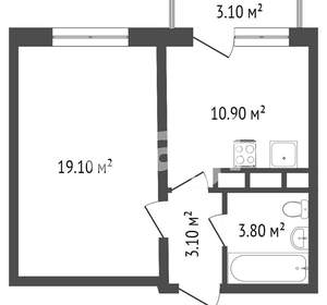 1-к квартира, вторичка, 37м2, 7/17 этаж