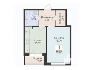 1-к квартира, вторичка, 40м2, 8/14 этаж