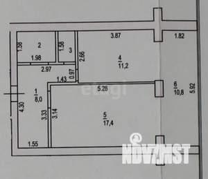 1-к квартира, вторичка, 52м2, 6/11 этаж