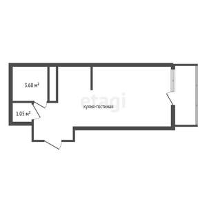 Студия квартира, вторичка, 18м2, 3/5 этаж