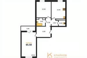 2-к квартира, вторичка, 66м2, 2/17 этаж