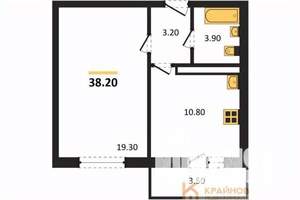 1-к квартира, вторичка, 38м2, 13/17 этаж