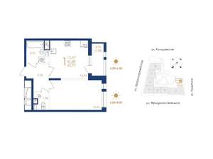 1-к квартира, вторичка, 44м2, 10/12 этаж