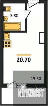 Студия квартира, вторичка, 21м2, 12/17 этаж