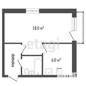 1-к квартира, вторичка, 33м2, 3/5 этаж