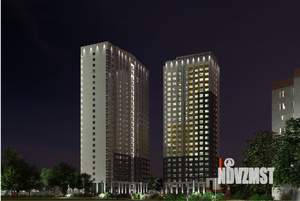 2-к квартира, строящийся дом, 57м2, 20/25 этаж