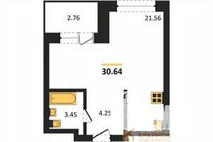 Студия квартира, вторичка, 31м2, 21/28 этаж