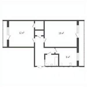 2-к квартира, вторичка, 27м2, 1/5 этаж