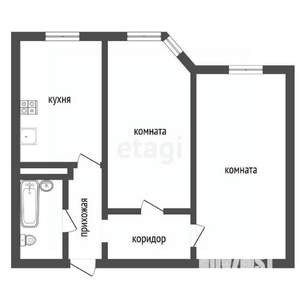 2-к квартира, вторичка, 57м2, 7/25 этаж