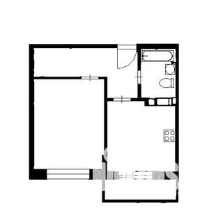 1-к квартира, вторичка, 42м2, 7/14 этаж