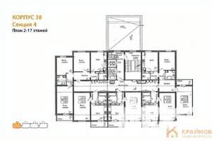 1-к квартира, вторичка, 38м2, 14/17 этаж